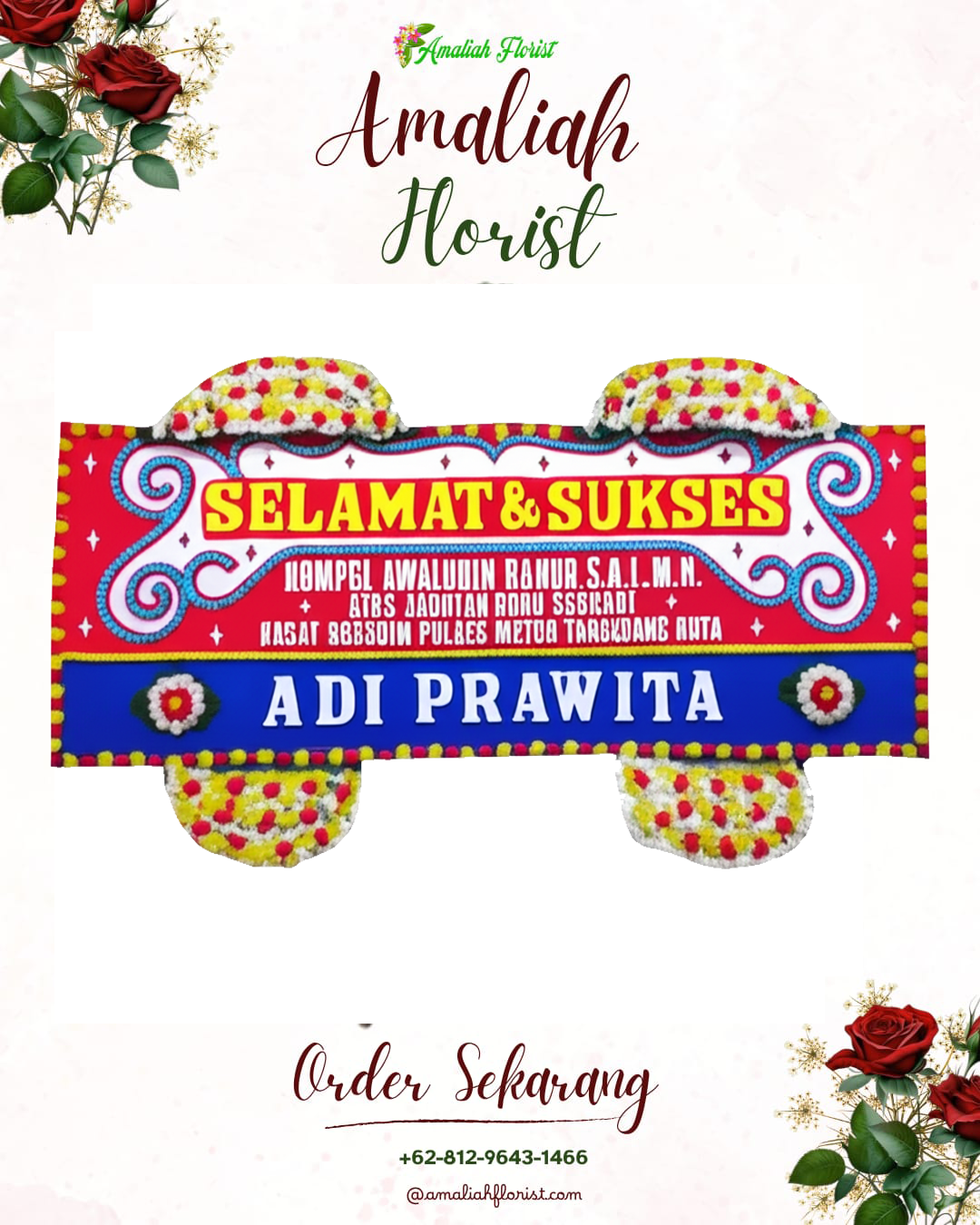 Papan Bunga Ucapan Selamat Pamarayan